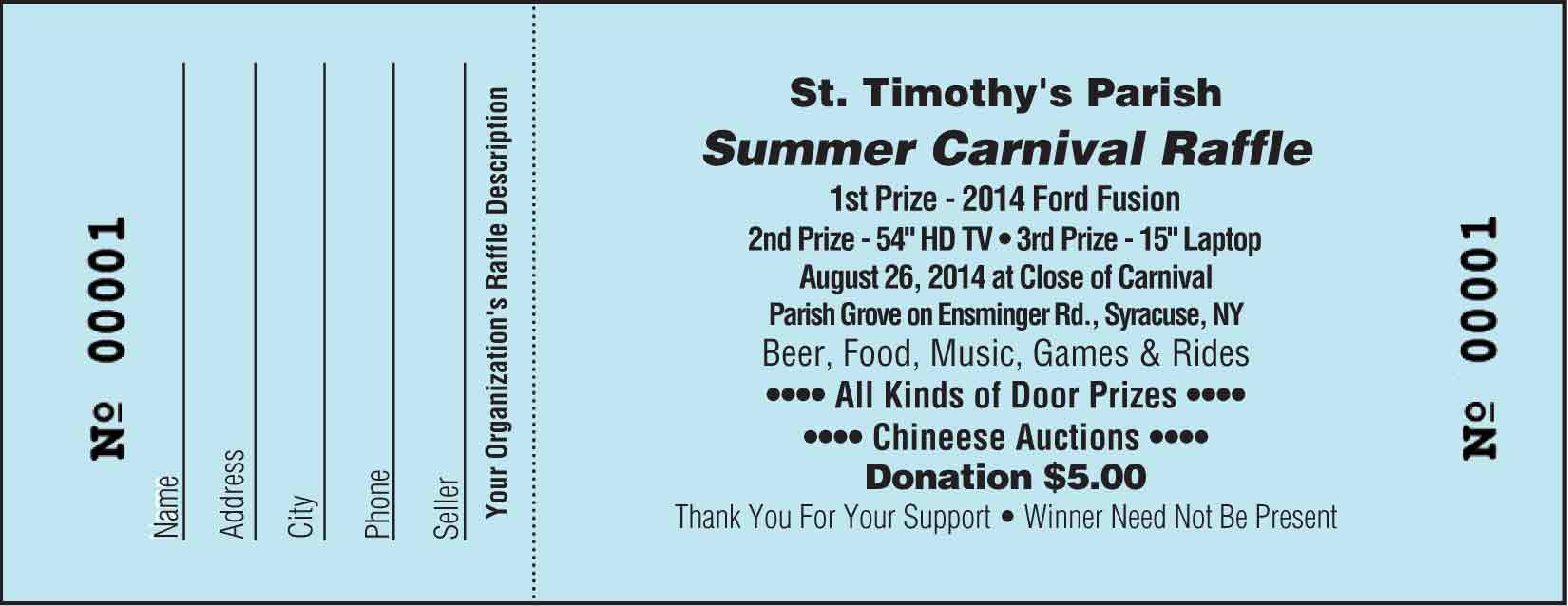 door prize tickets