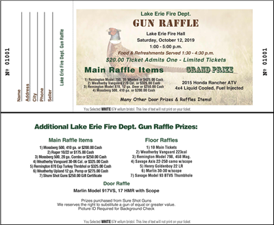 Jumbo Ticket Color LS Style B, Two Sided