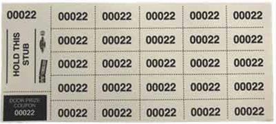 100 Basket Raffle Tickets, Ivory