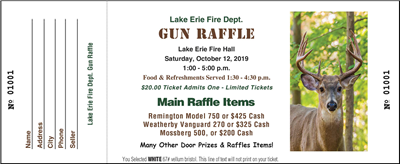 Jumbo Ticket Color LS Style A, One Sided