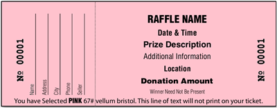 Raffle Tickets, Black - Change Fonts & Sizes
