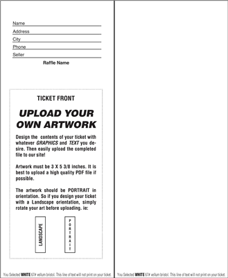 Jumbo Ticket Black Ink #4, Two Sided