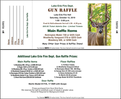 Jumbo Ticket Color LS Style A, Two Sided