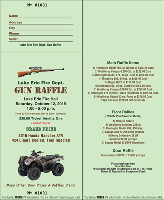 Jumbo Ticket Full Color, Two Sided