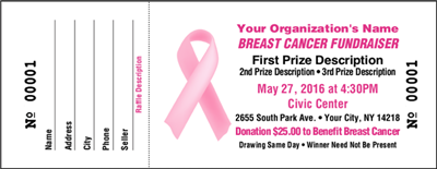 Ribbon Awareness Tickets, Color - Designer