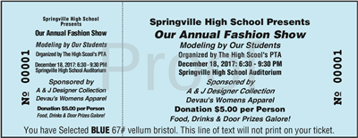 Event Tickets, Black - 11 Lines