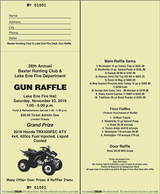 Jumbo Ticket Black Ink #2, Two Sided