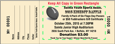 Sports Raffle Tickets, Black - Designer