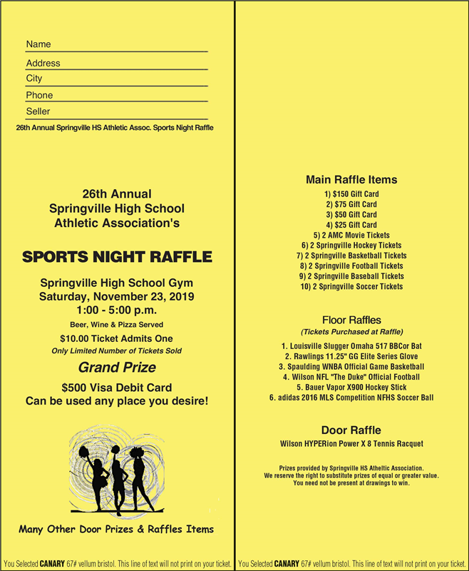 two part raffle tickets