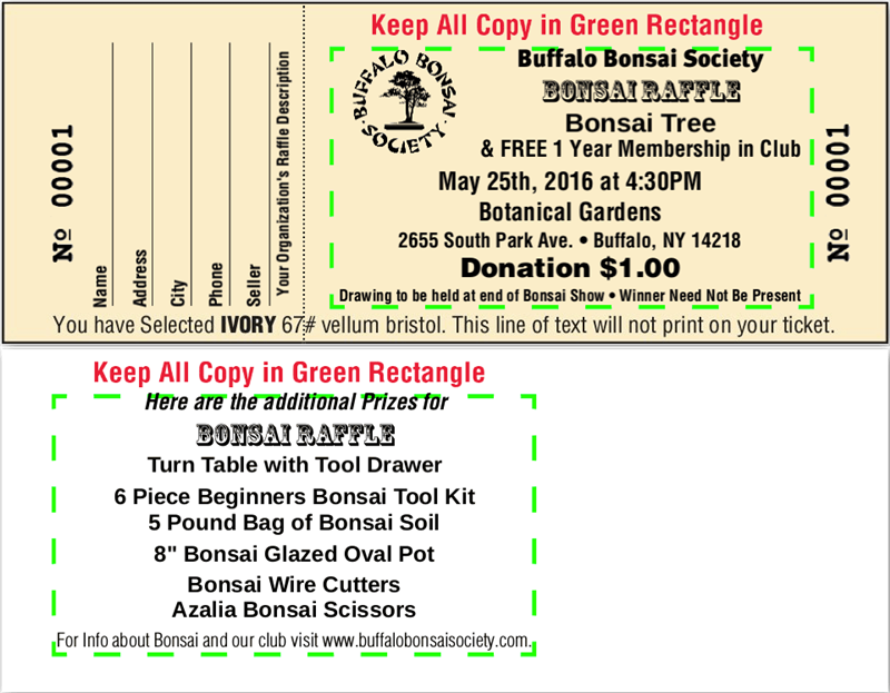 two part raffle tickets