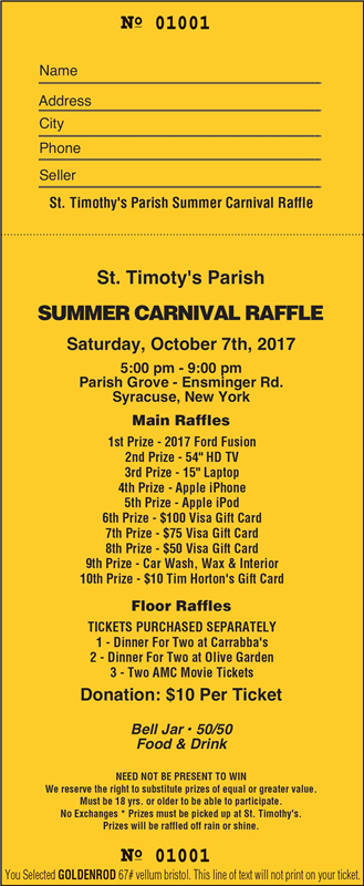 jumbo raffle tickets style 3 one sided only raffles ticket