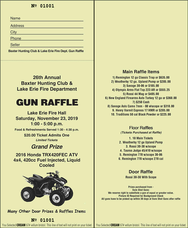 two part raffle tickets