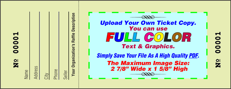 custom raffle ticket books