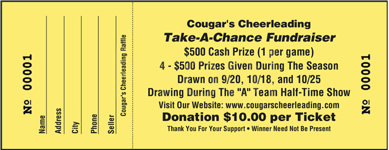 raffle tickets black 9 lines of text