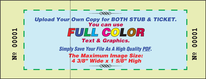 raffle tickets color custom artwork stub ticket personalized raffle ticket roll