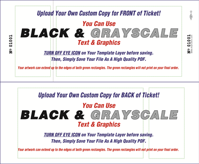 Jumbo Ticket Black LS Custom Art, Two Sided	