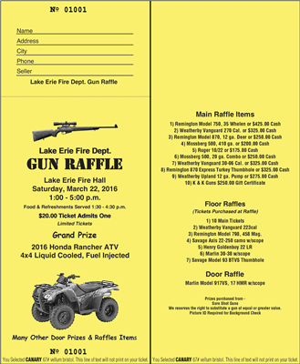 Jumbo Ticket Black Ink #1, Two Sided