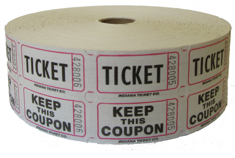 double roll raffle tickets white 50 50 ticket rolls