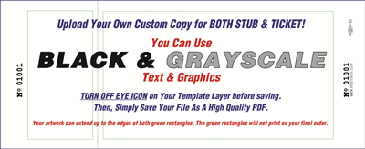 Jumbo Ticket Black LS Custom Art, One Sided