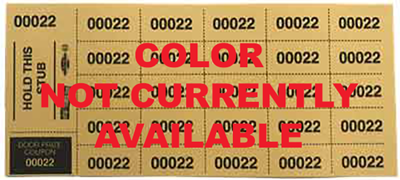 100 Basket Raffle Tickets, Goldenrod