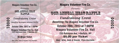 Event Ticket, Full Color - Meat Raffle
