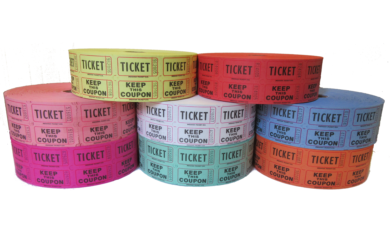 blue raffle tickets